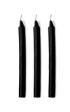 Master Series DARK DRIPPERS Fetish Drip Candle Set of 3 Paraffin Wax Black Candles