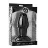 Master Series INVASION Large 5.25 inch Hollow Silicone Anal Plug Black Open Hole Butt Plug