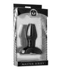 Master Series INVASION Small 3.75 inch Hollow Silicone Anal Plug Black Open Hole Butt Plug