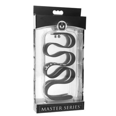 Master Series SLAVE Wordband Adjustable BDSM Silicone Collar  Black and White Choker