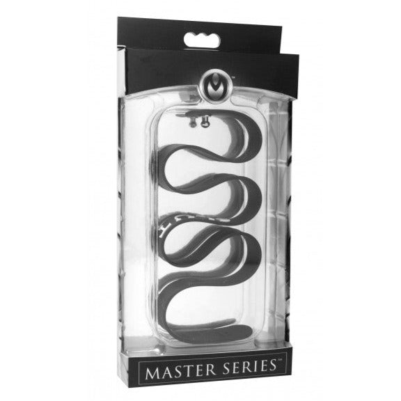 Master Series SLUT Wordband Adjustable BDSM Silicone Collar Black and White Choker
