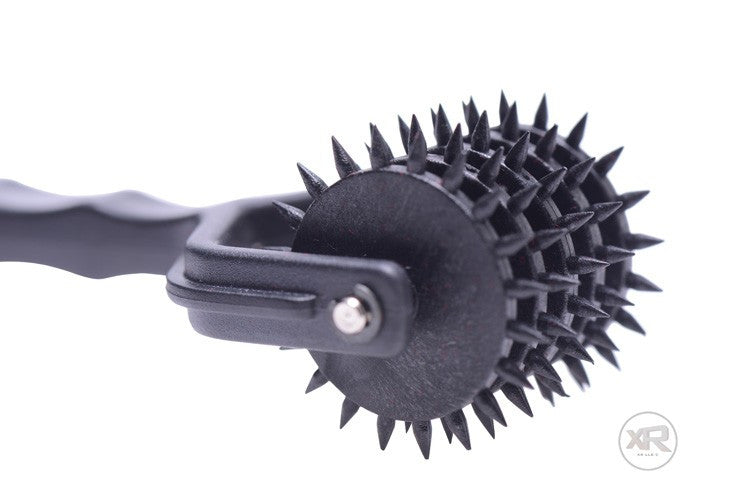 Master Series SPIKED 5 Row Spiked Pinwheel Black Wartenberg Wheel