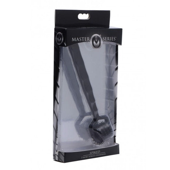 Master Series SPIKED 5 Row Spiked Pinwheel Black Wartenberg Wheel