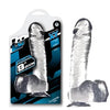 NMC LUXY 8 inch Clear Stone Series Realistic Dildo with Balls and Suction Cup