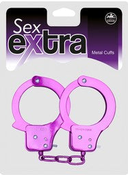 NMC Sex Extra Metallic Purple Plating Metal Cuffs Handcuffs Wrist Restraints