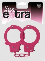 NMC Sex Extra Pastel Pink Metal Cuffs Handcuffs Wrist Restraints