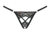 Obsessive Sexy Lingerie Meshlove Crotchless Thong Black Open Crotch G-String
