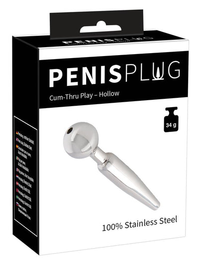 Orion Penis Plug Cum-Thru-Hollow Stainless Steel Plug