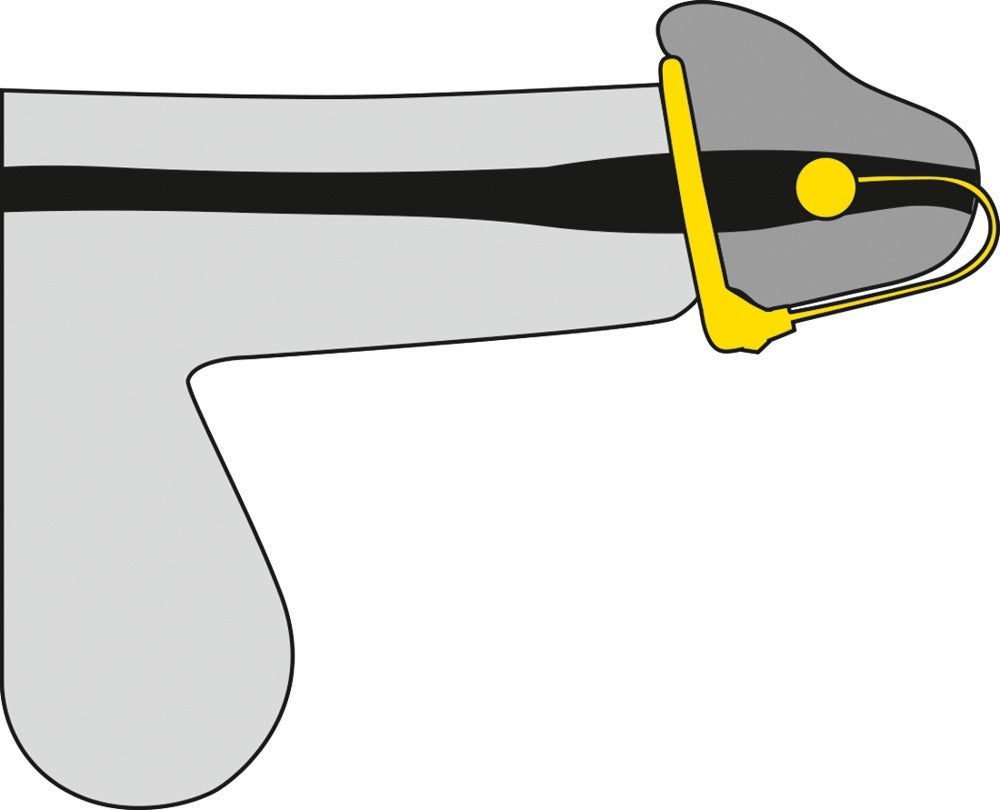 Orion Penis Plug Sterm Stopper with Glans Ring Ø 3 mm Stainless Steel with Rhinestone