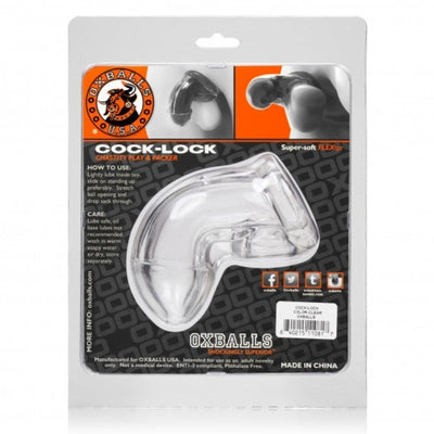 Oxballs Cock Lock Chastity Play and Packer Clear Cock Cage