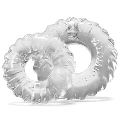 Oxballs TRUCKT 2 Piece Cock Ring or Cockring + Ball Ring Set Clear