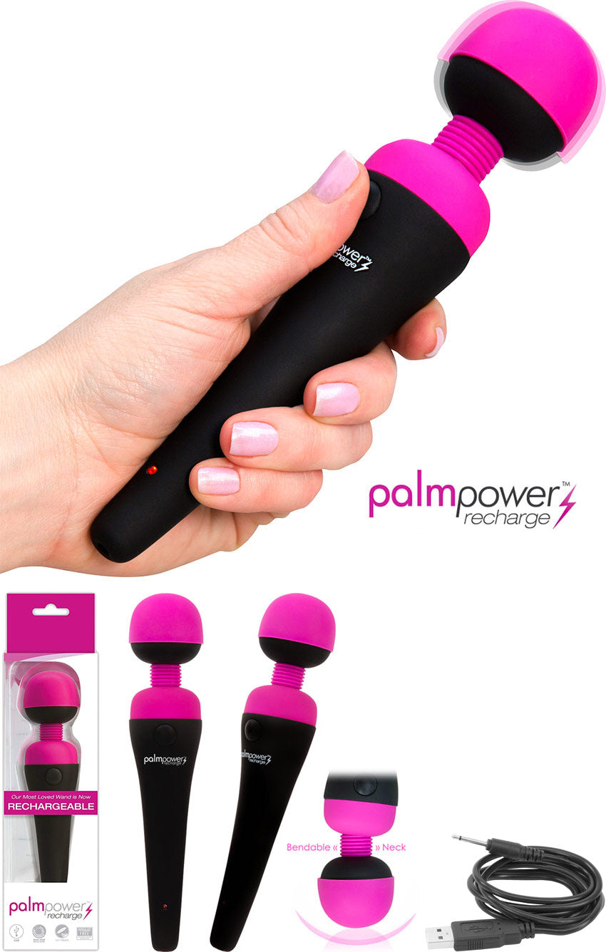Palmpower Recharge Cordless Rechargeable (Waterproof) Body Wand Massager 