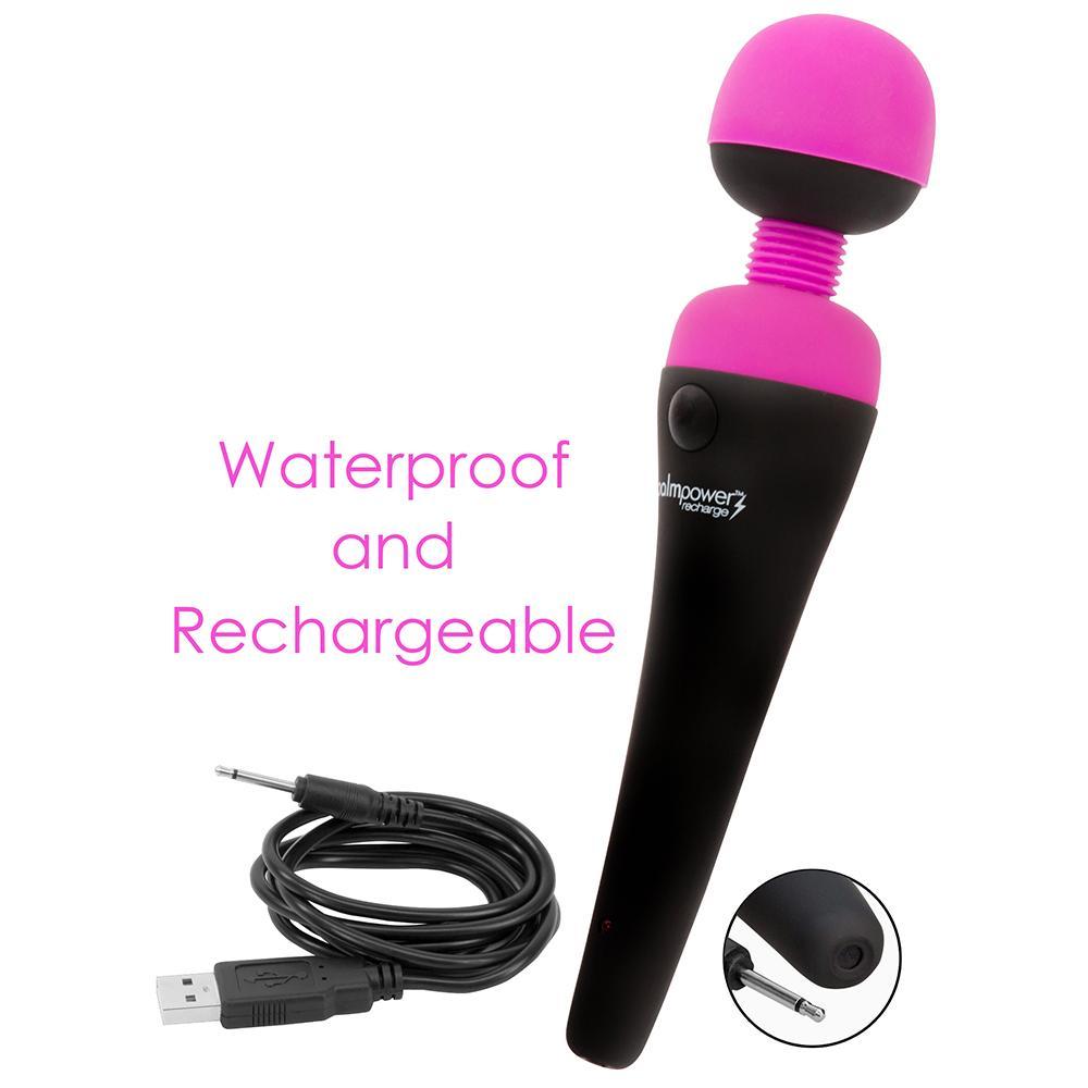 Palmpower Recharge Cordless Rechargeable (Waterproof) Body Wand Massager