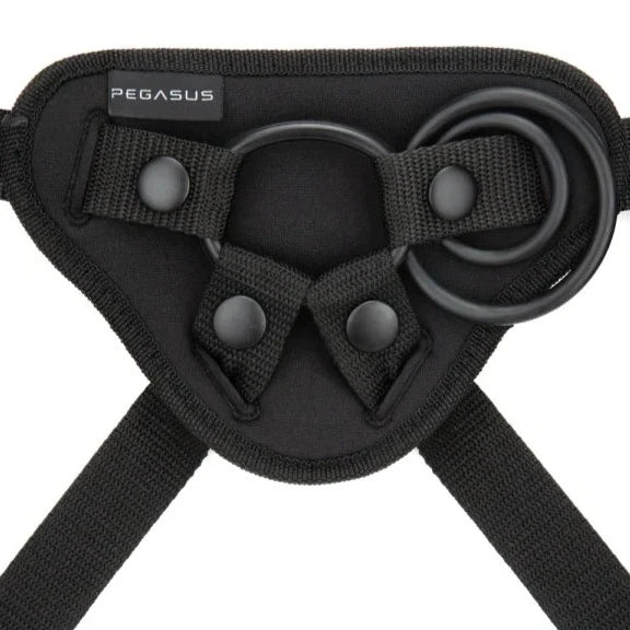 Pegasus 6 inch Curved Realistic G-Spot P-Spot Peg Rechargeable Remote Controlled Pegging Set includes Adjustable Harness