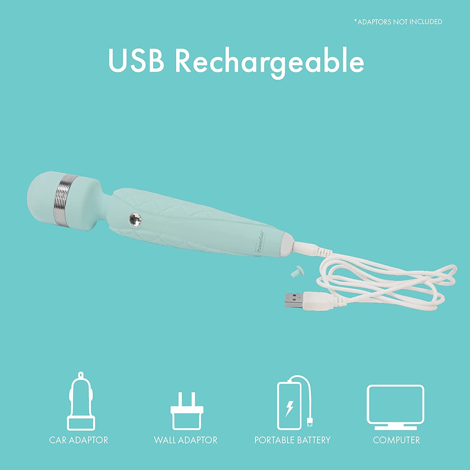 Pillow Talk CHEEKY Rechargeable Powerful Body Wand Massager with Swarovski Crystal