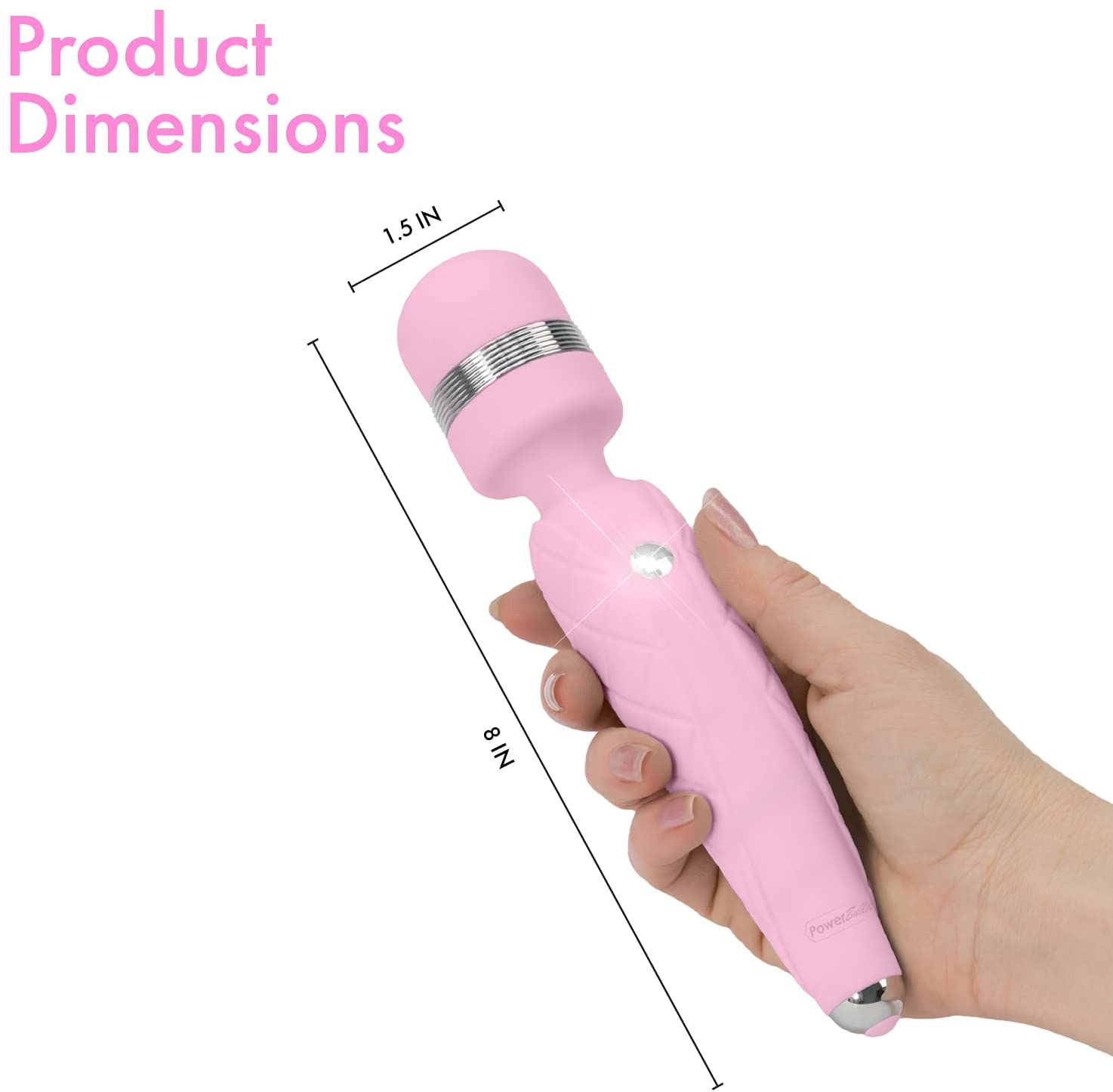 Pillow Talk CHEEKY Rechargeable Powerful Body Wand Massager with Swarovski Crystal