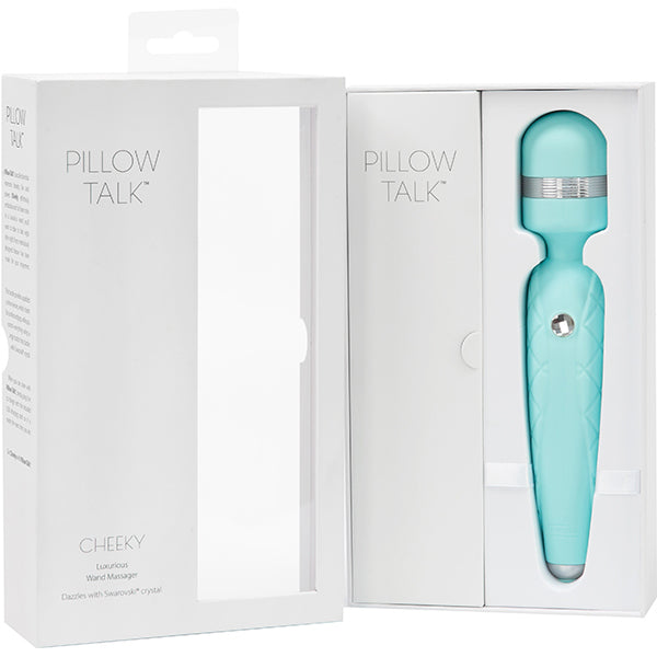 Pillow Talk CHEEKY Rechargeable Powerful Body Wand Massager with Swarovski Crystal