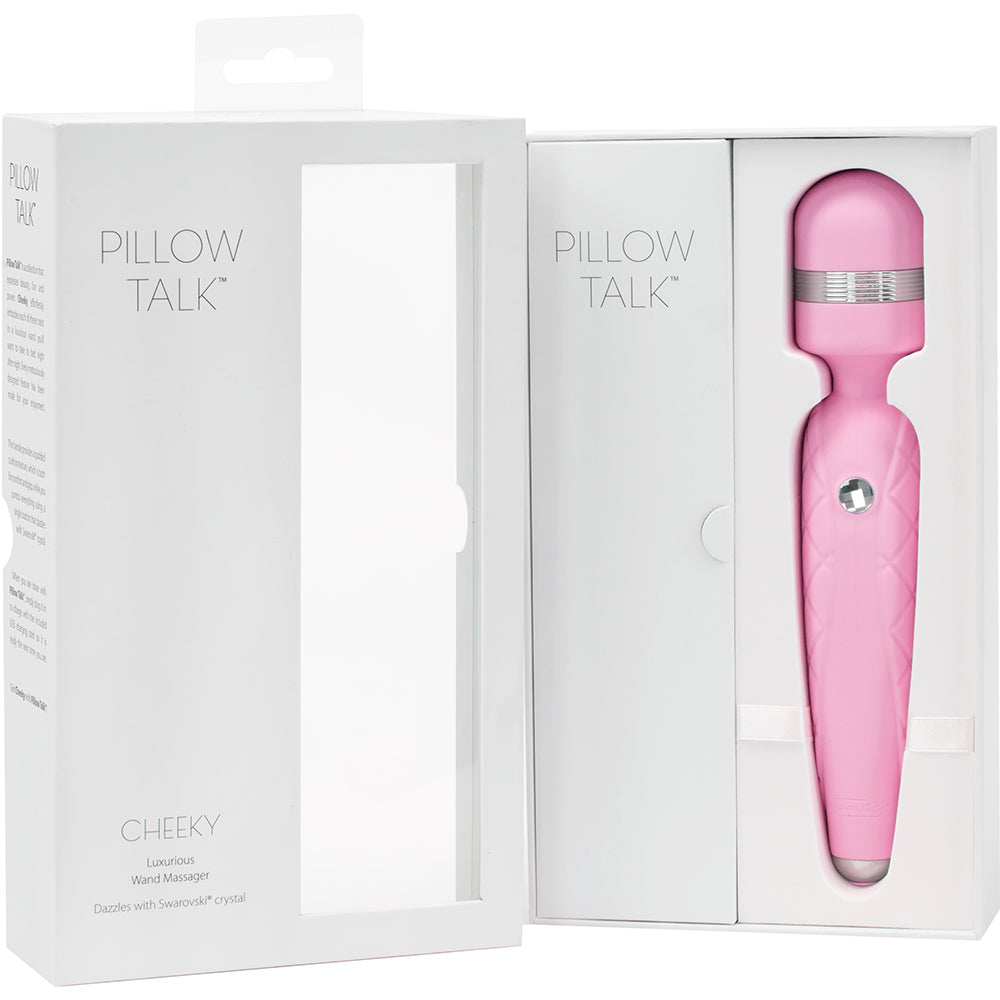 Pillow Talk CHEEKY Rechargeable Powerful Body Wand Massager with Swarovski Crystal