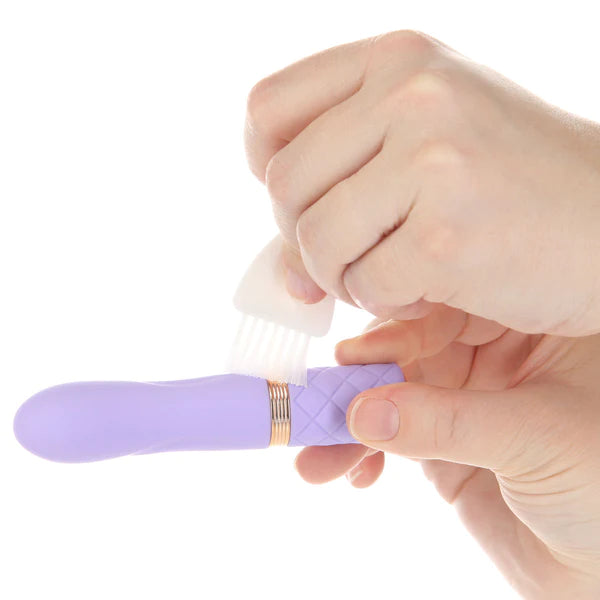 Pillow Talk FLIRTY Powerful Rechargeable Mini Bullet Vibrator with Swarovski Crystal - Special Edition Sensual Kit - Purple Hue