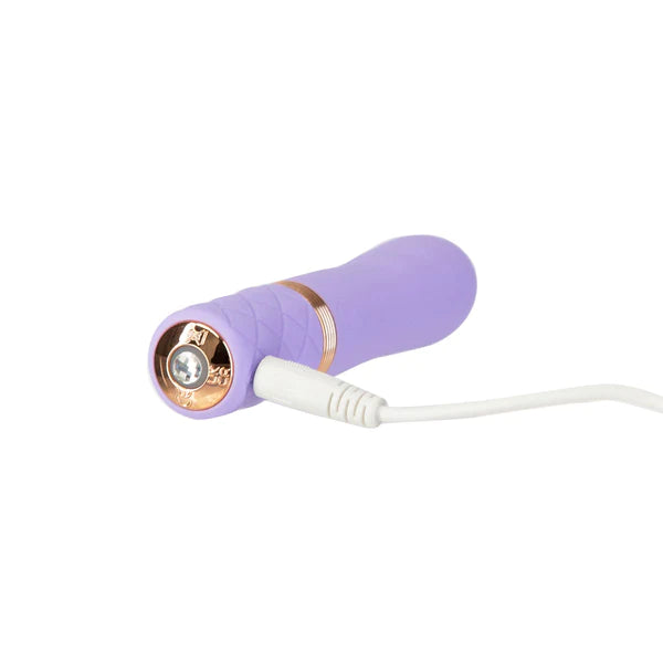 Pillow Talk FLIRTY Powerful Rechargeable Mini Bullet Vibrator with Swarovski Crystal - Special Edition Sensual Kit - Purple Hue