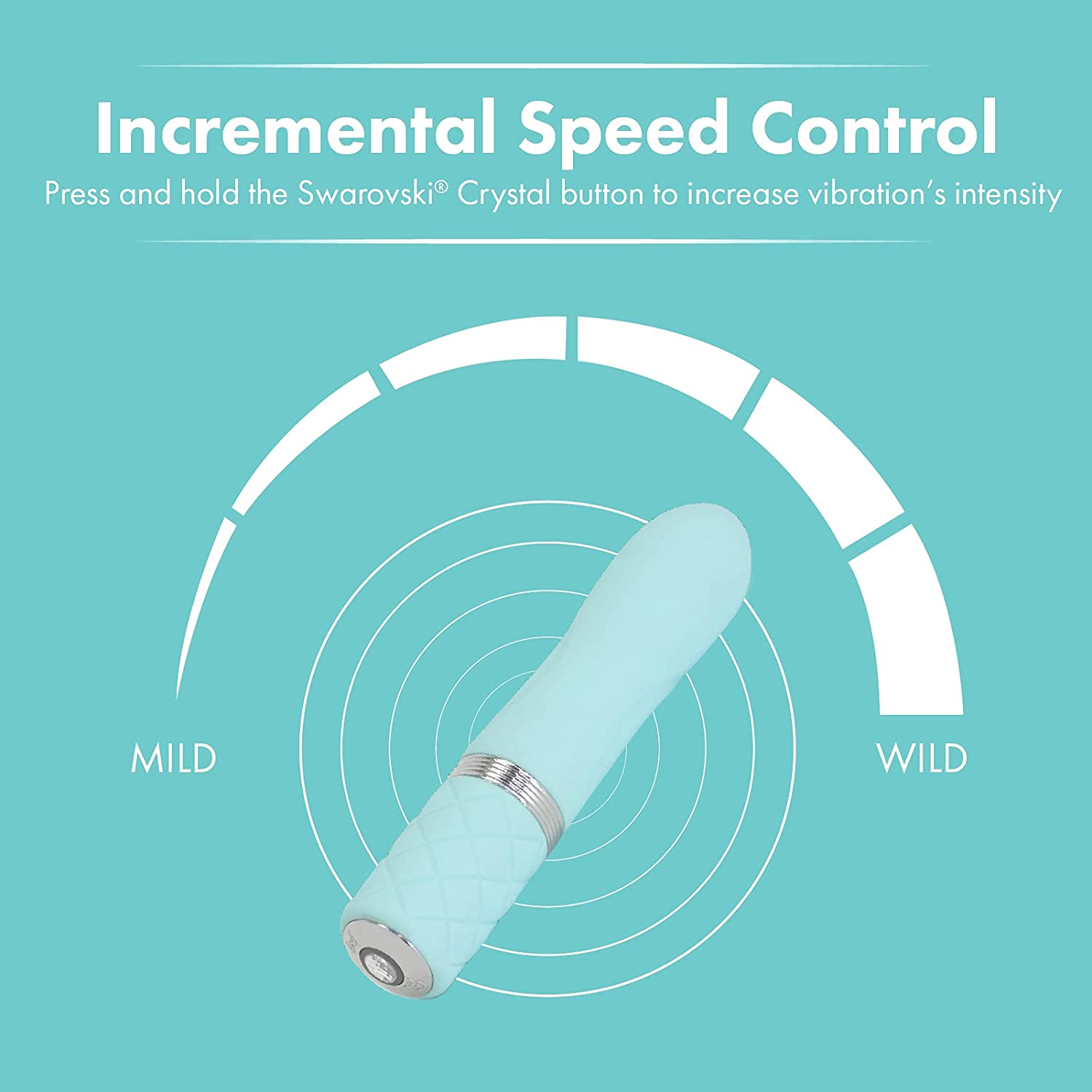 Pillow Talk FLIRTY Powerful Rechargeable Mini Bullet Vibrator with Swarovski Crystal