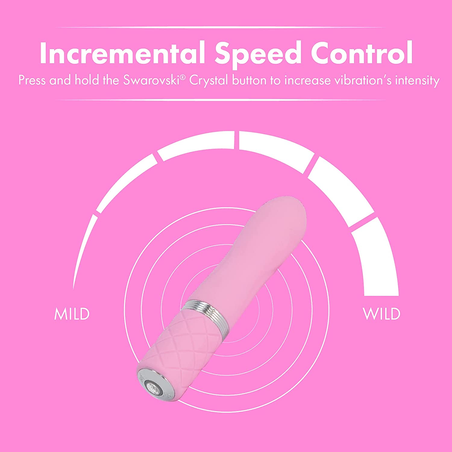 Pillow Talk FLIRTY Powerful Rechargeable Mini Bullet Vibrator with Swarovski Crystal