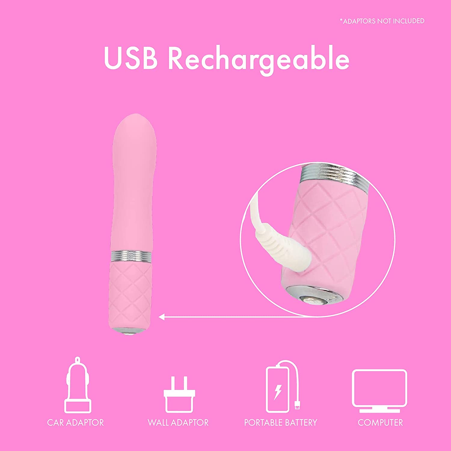 Pillow Talk FLIRTY Powerful Rechargeable Mini Bullet Vibrator with Swarovski Crystal