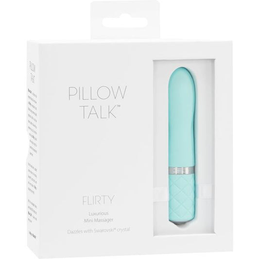 Pillow Talk Flirty Powerful Rechargeable Silicone Mini Bullet Vibrator with Swarovski Crystal 