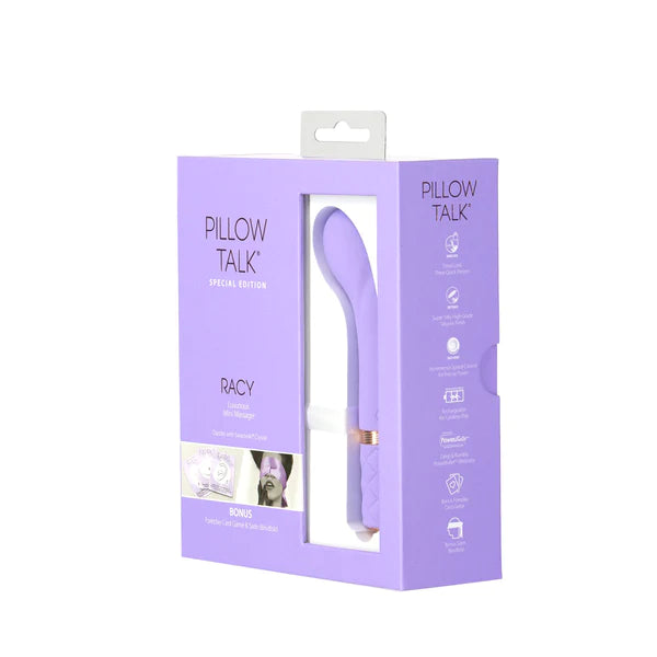 Pillow Talk RACY Powerful Rechargeable Mini Bullet Vibrator with Swarovski Crystal - Special Edition Sensual Kit - Purple Hue