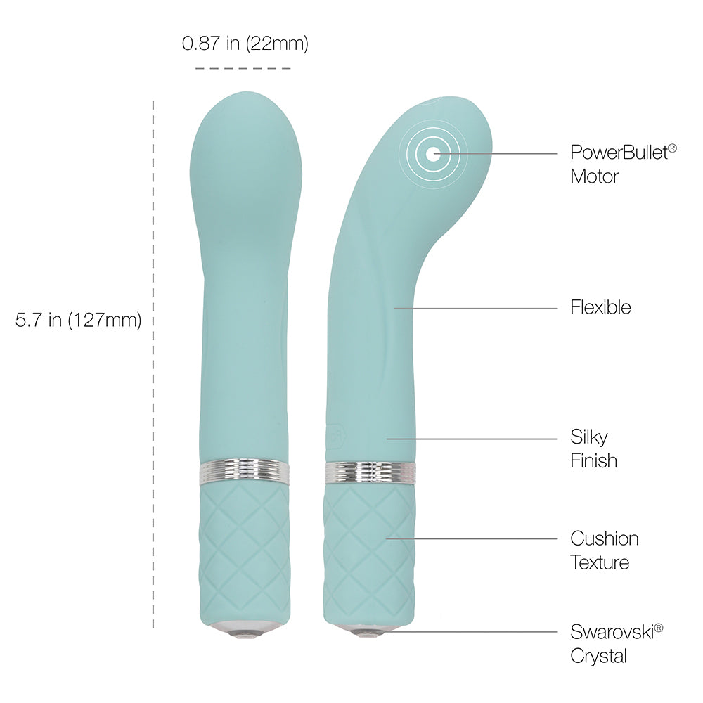 Pillow Talk RACY Powerful Rechargeable Mini G Spot Vibrator with Swarovski Crystal
