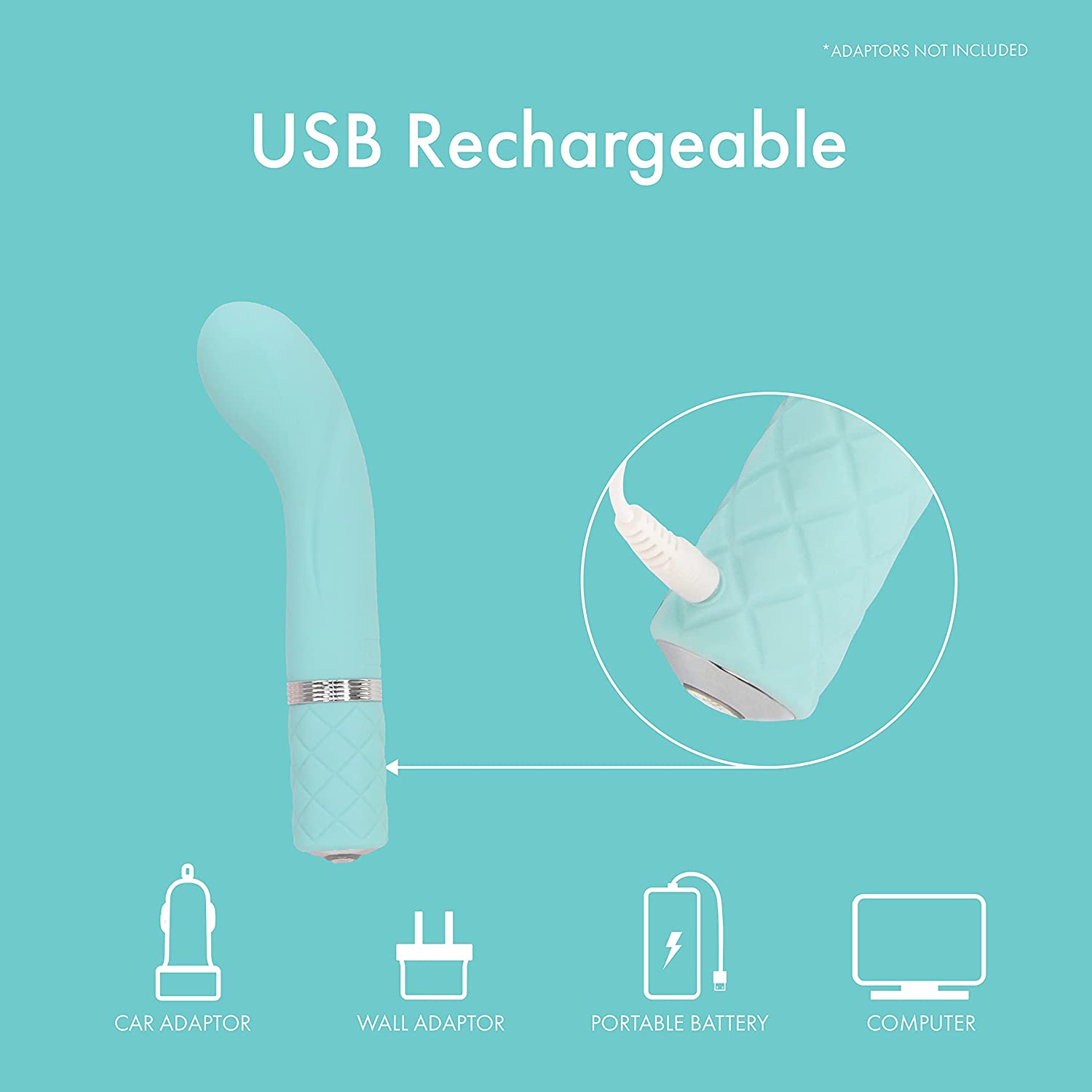 Pillow Talk RACY Powerful Rechargeable Mini G Spot Vibrator with Swarovski Crystal