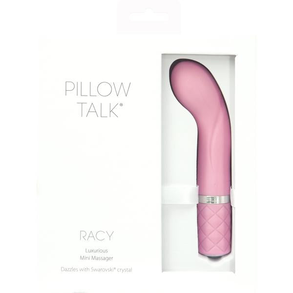Pillow Talk RACY Powerful Rechargeable Mini G Spot Vibrator with Swarovski Crystal Pink