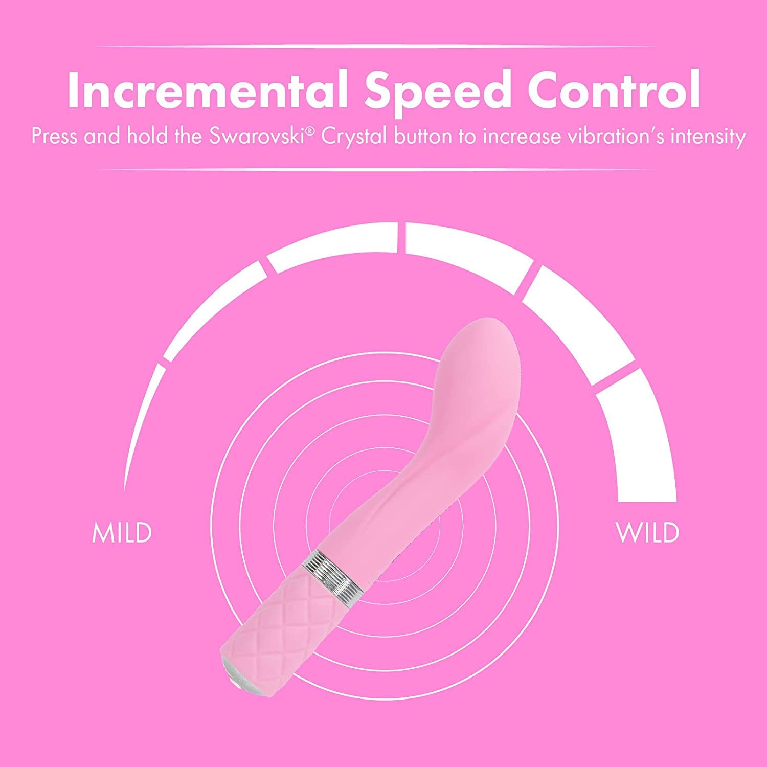 Pillow Talk SASSY Powerful Rechargeable G Spot Vibrator with Swarovski Crystal