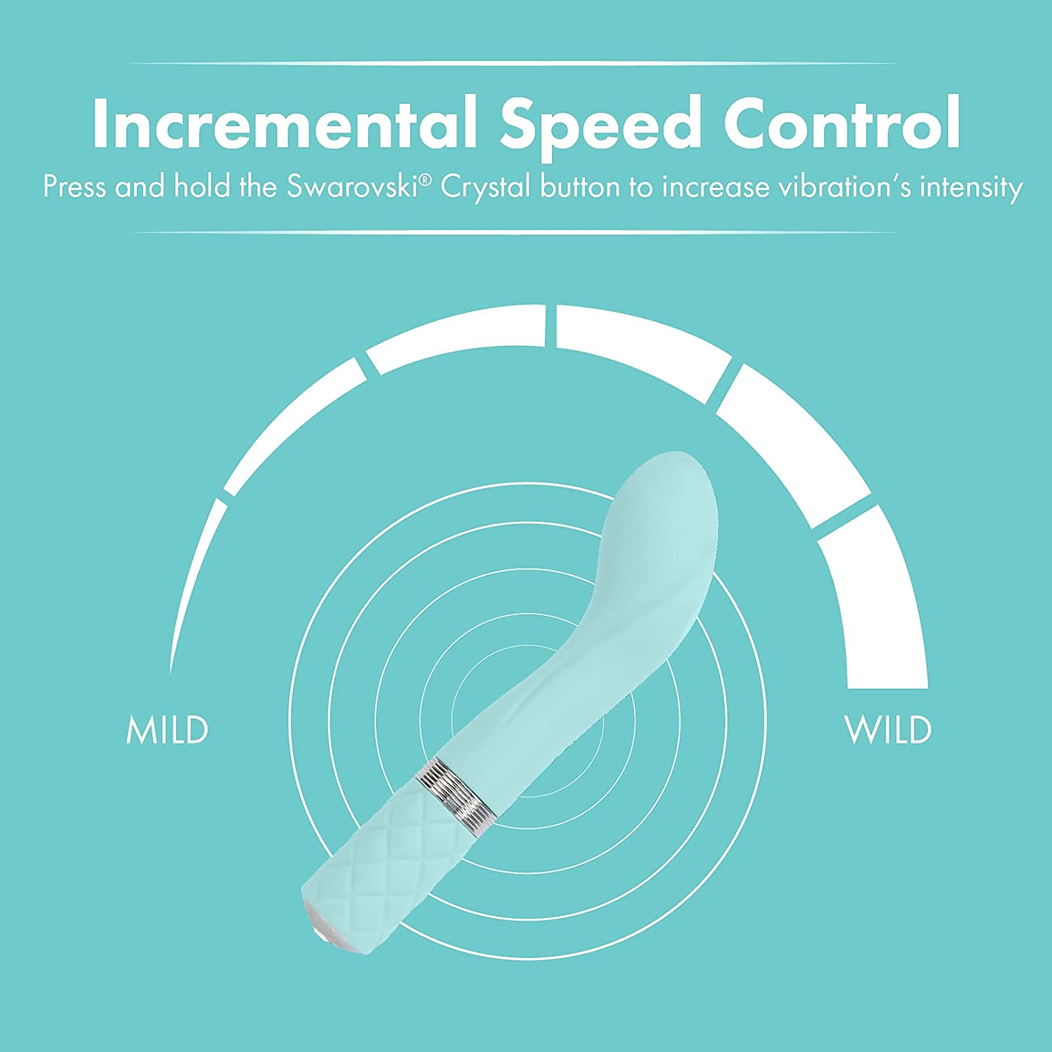 Pillow Talk SASSY Powerful Rechargeable G Spot Vibrator with Swarovski Crystal