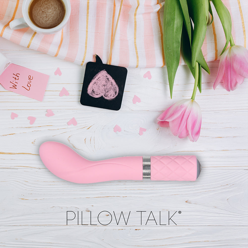 Pillow Talk Sassy Powerful Rechargeable Silicone G Spot Vibrator with Swarovski Crystal