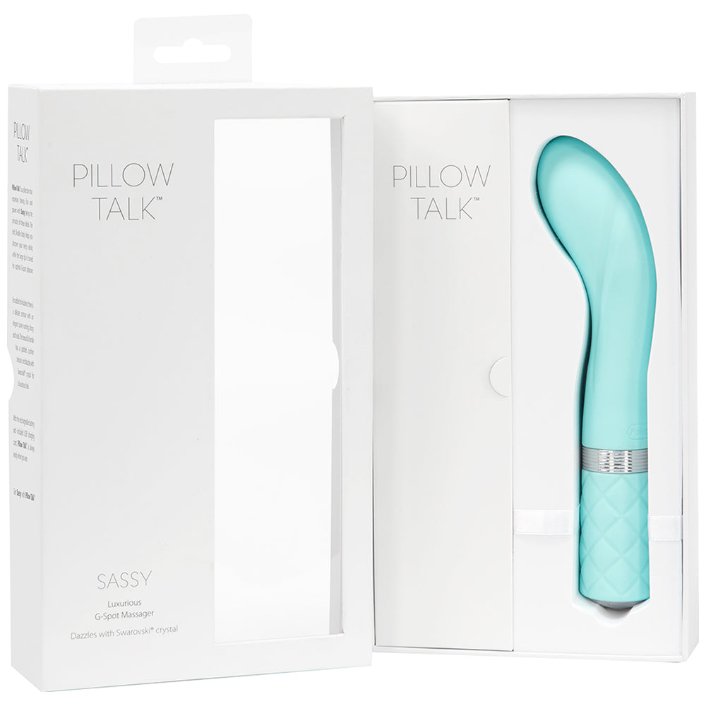 Pillow Talk Sassy Powerful Rechargeable Silicone G Spot Vibrator with Swarovski Crystal 