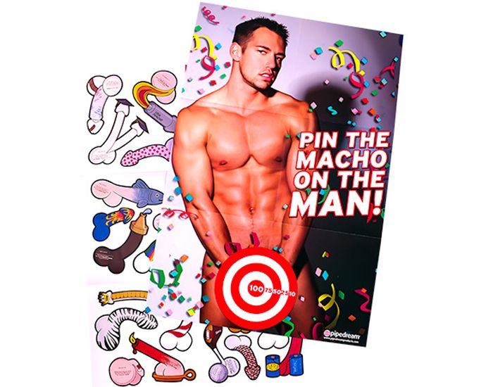 Bachelorette Party Favors Pin The Macho On The Man