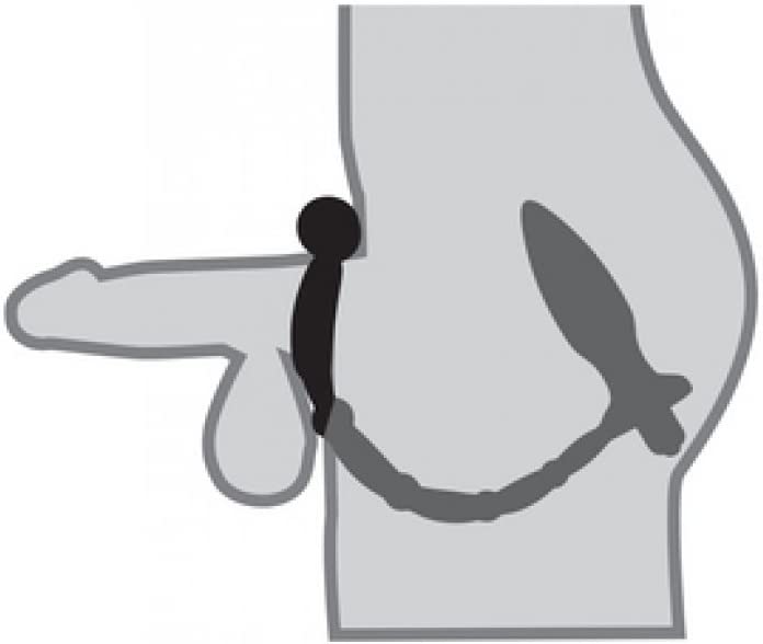 Pipedream Anal Fantasy Collection Ass Kicker with Cock Ring Black 4 inch Vibrating Butt Plug with Cock Ring