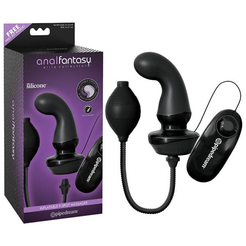 Pipedream Anal Fantasy Elite Collection INFLATABLE VIBRATING P SPOT MASSAGER  with Remote Control