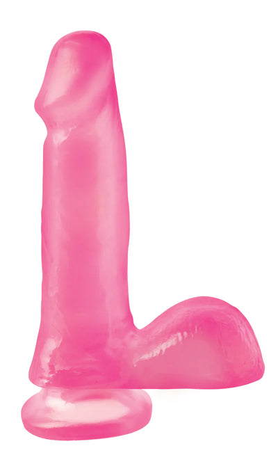 Pipedream Basix Rubber Works 6 inch Realistic Dildo with Balls and Suction Cup Mount Base