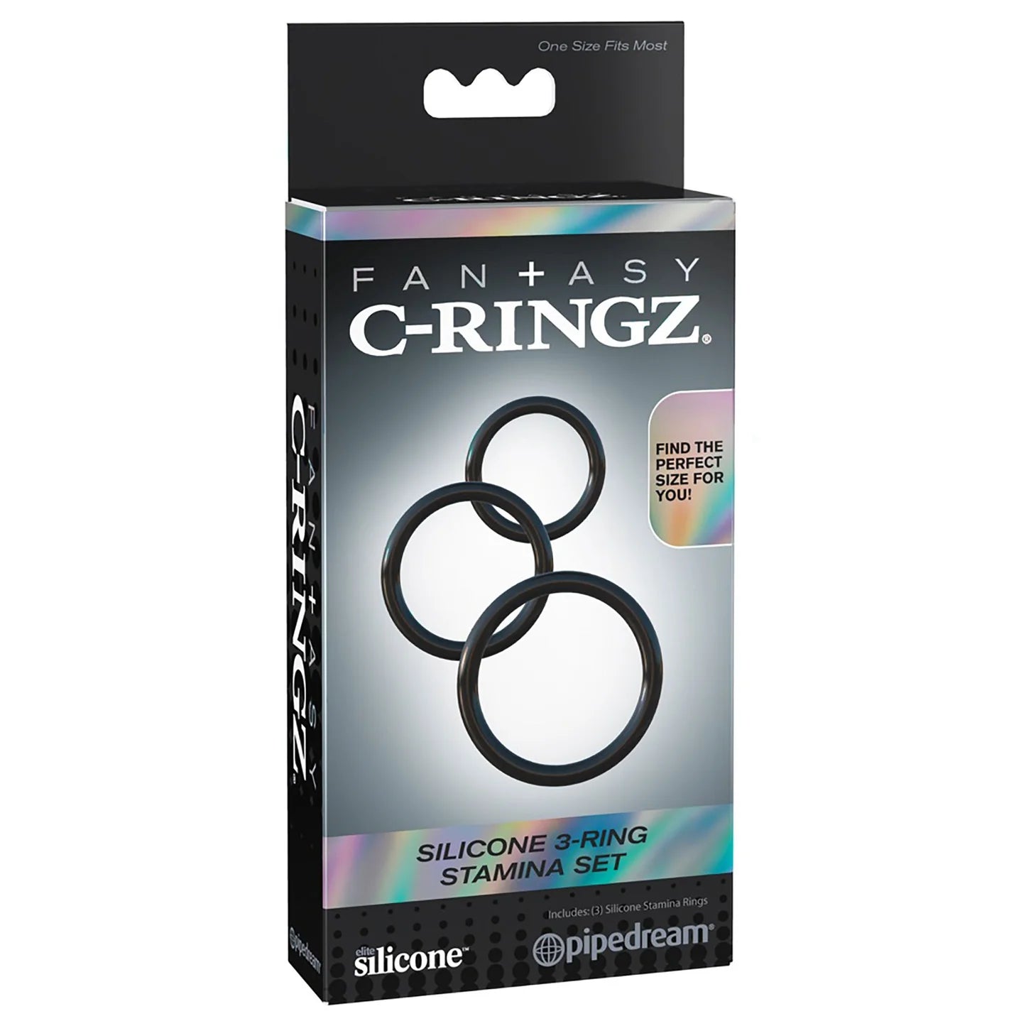 Pipedream C Ringz SILICONE 3 RING STAMINA SET Black