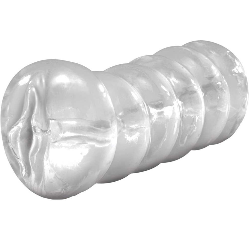 Pipedream Extreme Toyz Clear Leader Snatch Pocket Pussy Male Masturbator 5.5 inch