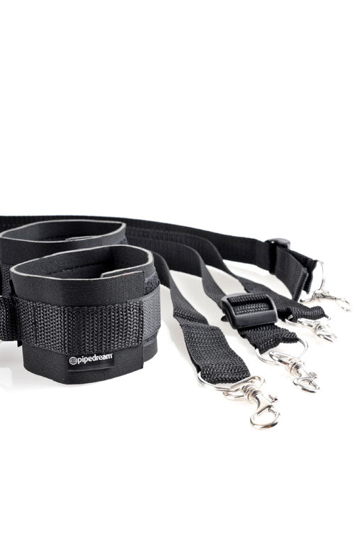 Pipedream Fetish Fantasy Series Cuff and Tether Wrist Handcuffs and Ankle Cuffs and Tether Set for Lovers