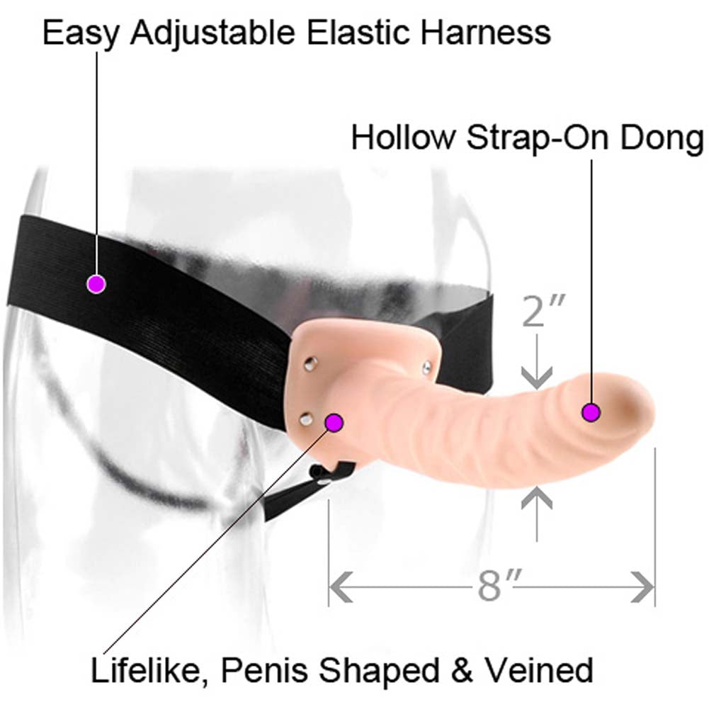 Pipedream Fetish Fantasy Series Hollow Strap On Dildo 8 inch