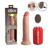 Pipedream King Cock Elite 9 inch Vibrating + Dual Density Silicone Dildo with Wireless Remote Control Flesh
