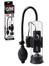 Pipedream Pump Worx Beginners Vibrating Penis Pump 7.75 inch Clear 