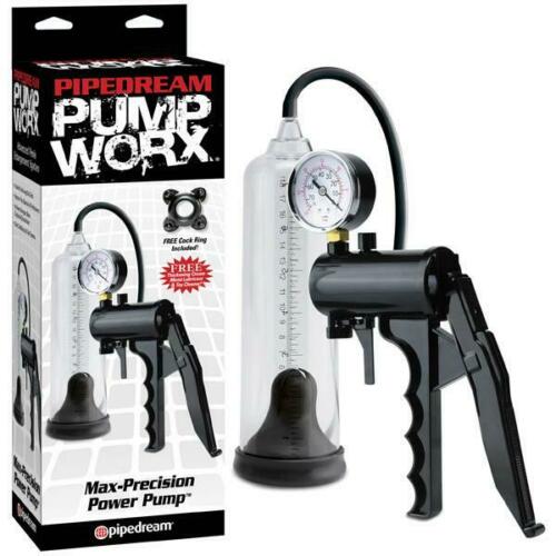 Pipedream Pump Worx Max Precision Power Penis Pump 7.5 inch Clear