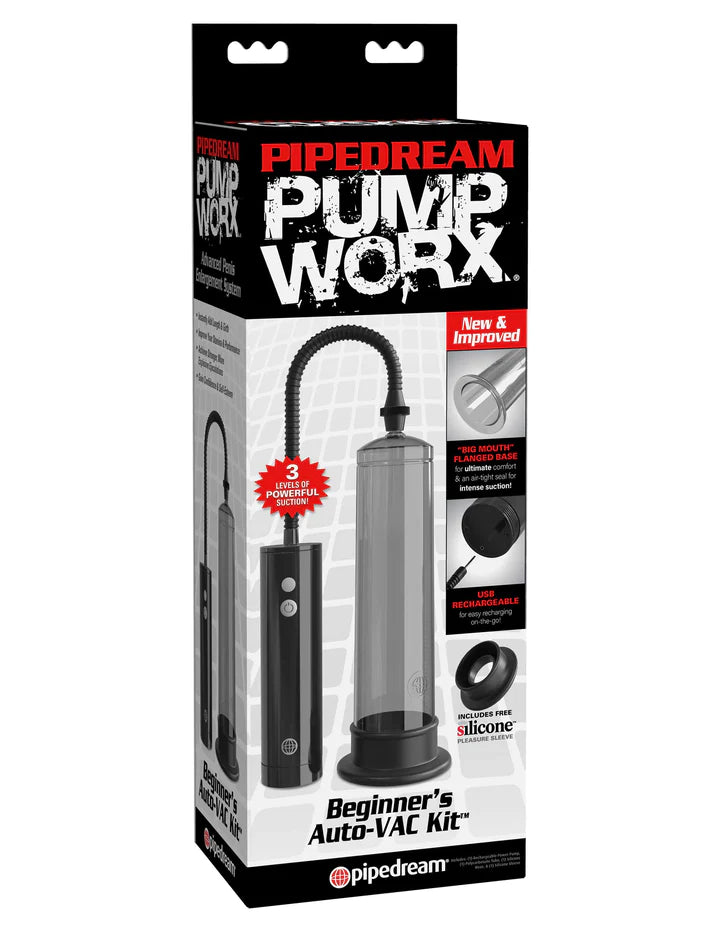 Pump Worx Rechargeable Beginners Auto Vac Penis Pump Kit