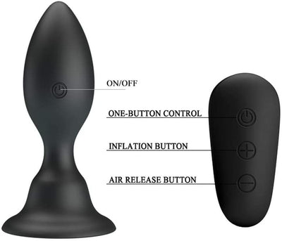 Pretty Love Mr Play Vibrating Anal Plug Rechargeable Butt Plug with Suction Cup Base and Wireless Remote Control