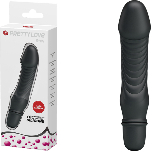 Pretty Love Stev G Spot Dildo Vibrator Black